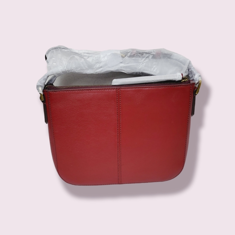 Fossil Farrah Red Velvet Crossbody - Picture 7 of 7